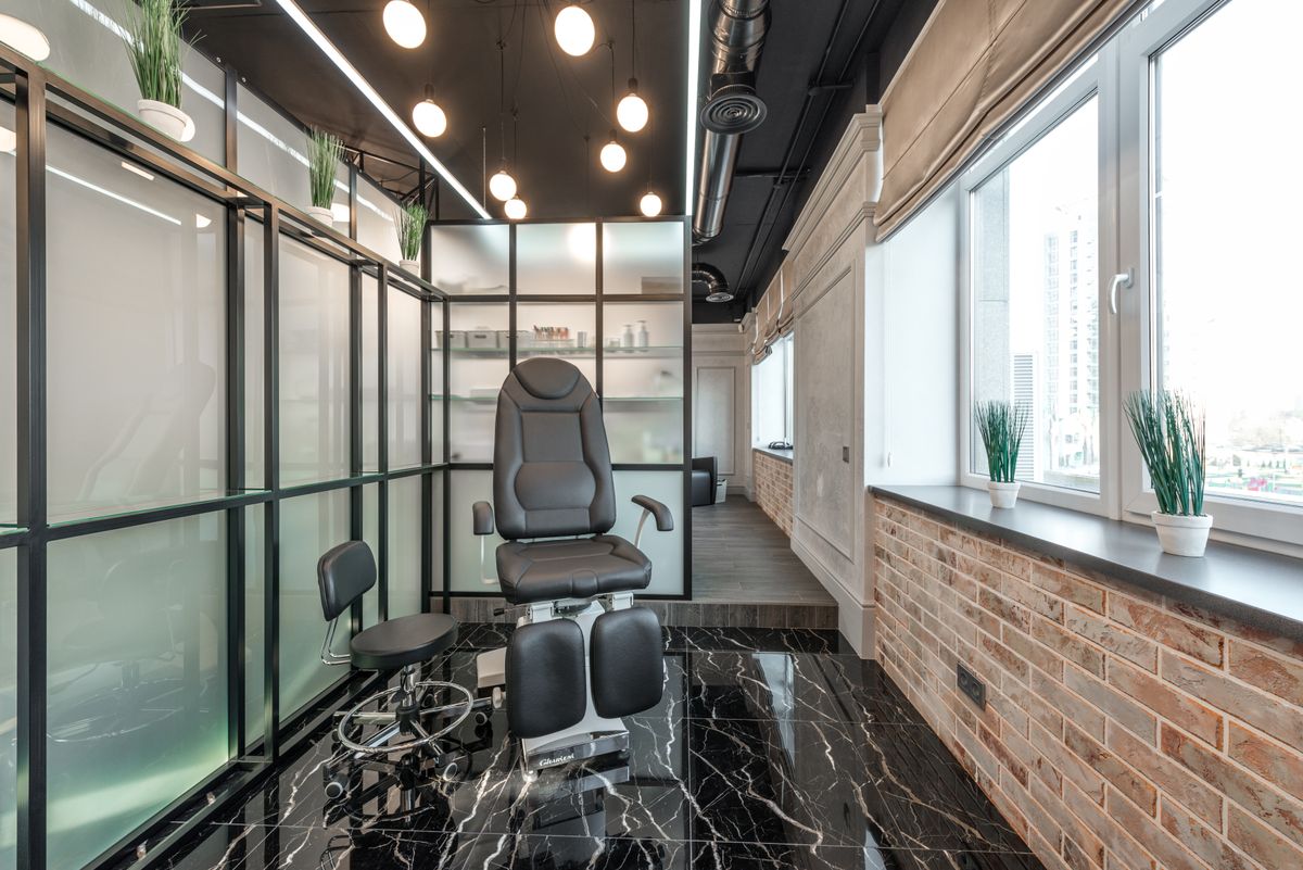 Pedicure chair inside a nail salon