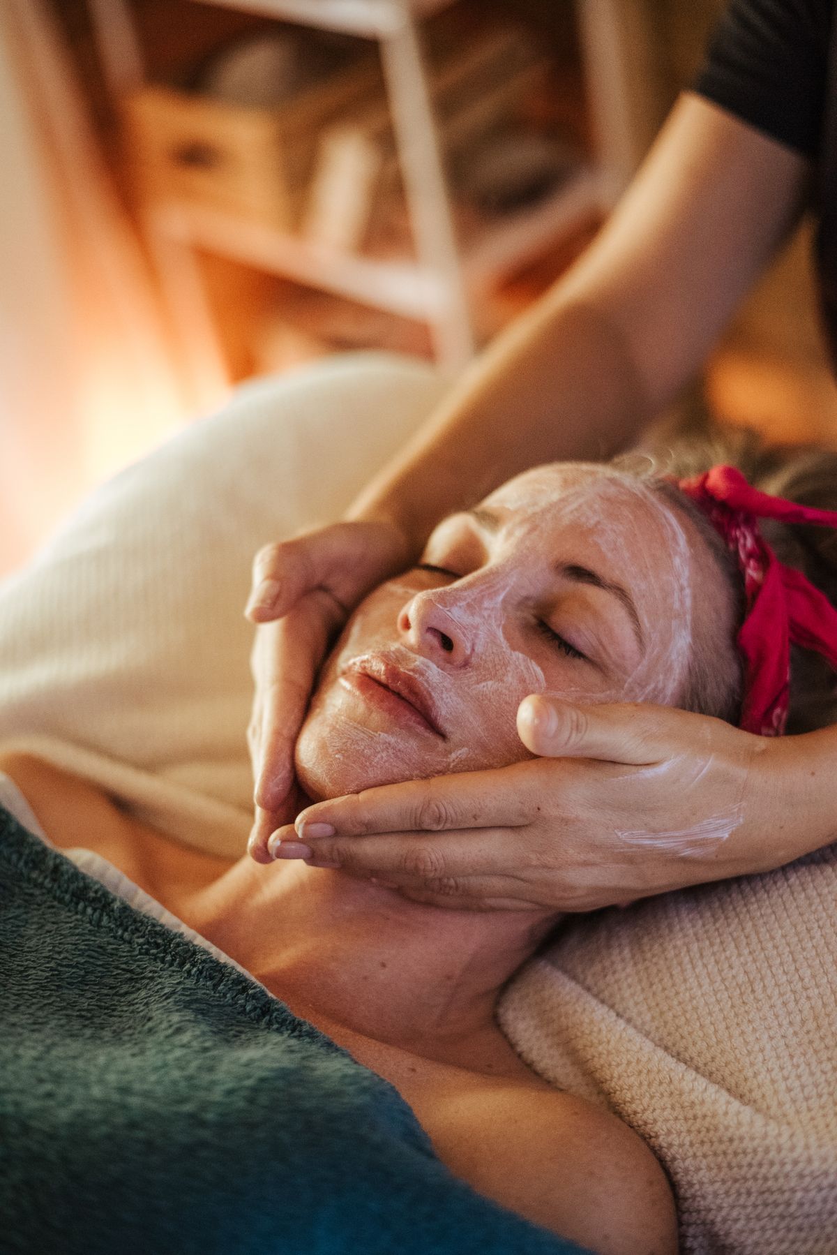 Spa-style treatment at a salon